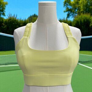 Eleven By Venus Williams Kudos Sports Bra XXL Lemon Yellow Activewear Tennis Y2K